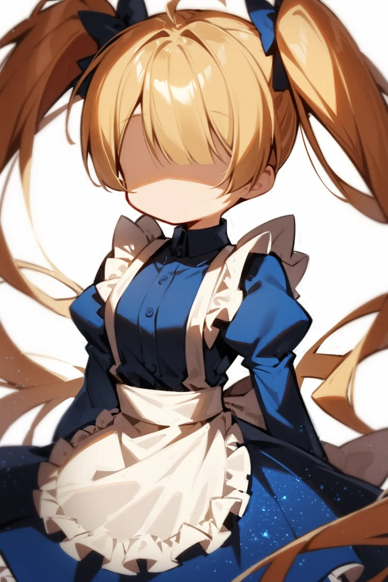 '1girl, no mouth,\nblonde hair, twintails, blue dress, white apron,\nwhite background,\nAlice in glitterworld\nNegative prompt: (worst quality, low quality:1.4), nsfw\nSteps: 35, Sampler: DPM++ 2M SDE Karras, CFG scale: 7, Seed: 1, Size: 640x960, Model hash: 642b08ca49, Model: ConfusionXL2.0_fp16_vae, VAE hash: 63aeecb90f, VAE: sdxl_vae_0.9.safetensors, Denoising strength: 0.6, Clip skip: 2, Hires upscale: 2, Hires steps: 15, Hires upscaler: ESRGAN_4x, Eta: 0.68, Version: v1.7.0'